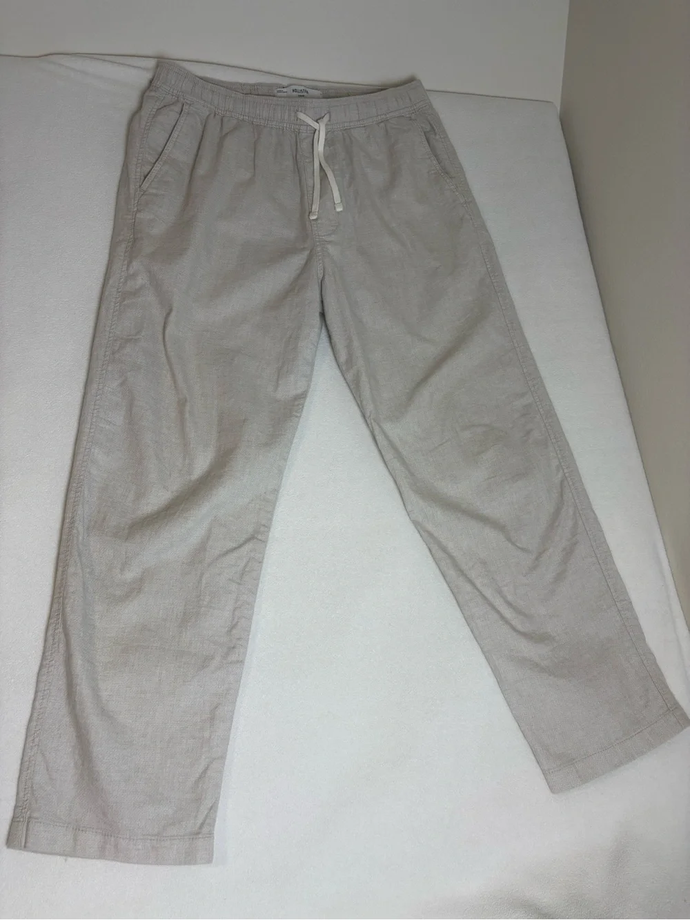 Hollister Men's Drawstring Chinos - Light Tan